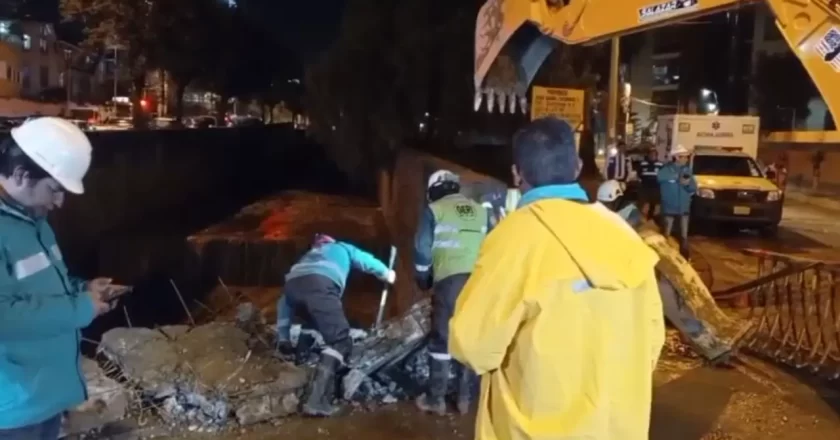 El Gobierno nacional despliega maquinaria en la zona Sur de La Paz tras la tormenta eléctrica