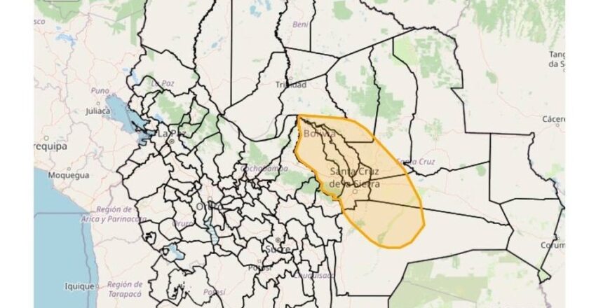 Senamhi activa alerta Naranja por vientos en provincias cruceñas