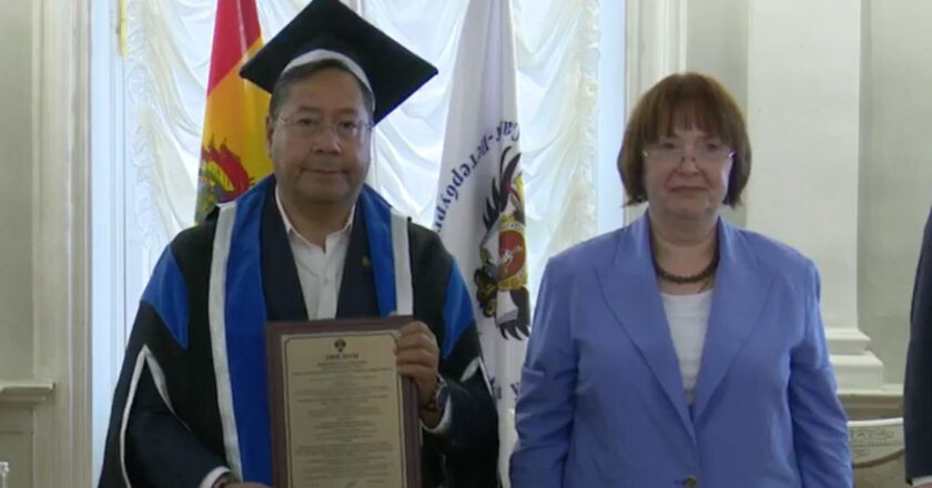 Universidad rusa confiere título de ‘Doctor Honoris Causa’ al presidente Arce