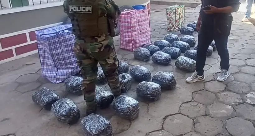 Ciudadano colombiano fue encontrado con más de 34 kilos de marihuana que tenía como destino la ciudad de Sucre