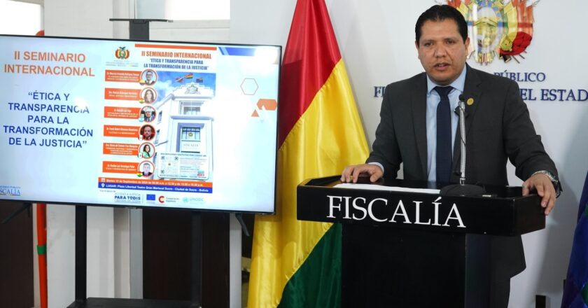 Sucre recibirá a expertos de Colombia, Perú, México, Argentina y Bolivia como expositores del  II Seminario Internacional sobre Ética y Transparencia, organizado por la Fiscalía