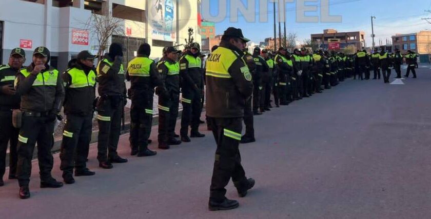 Más de 2.000 uniformados se desplazan en el Titán de Villa Ingenio para el duelo Bolivia – Colombia