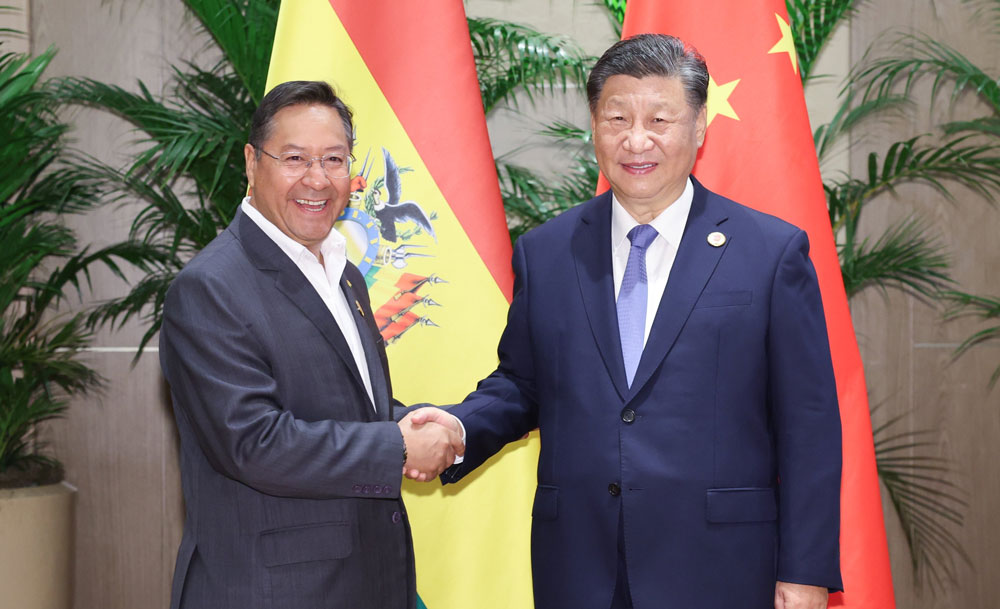 Arce se reúne con Xi Jinping en encuentro bilateral Bolivia-China