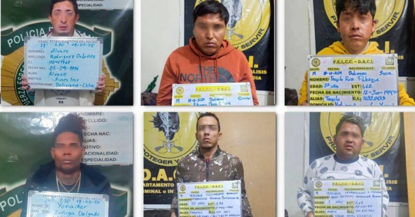 Capturan en Oruro a banda de delincuentes integrada por extranjeros y bolivianos